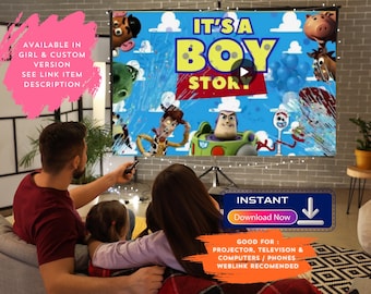 Toy Story Gender Reveal Video Announcement: It's a Boy (Instant Download)