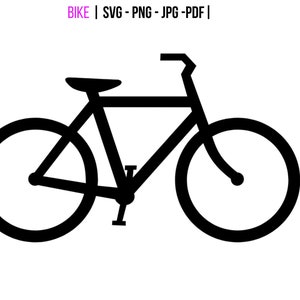 Bike Silhouette: Cycling Clipart, Vector Icon (Digital Download)