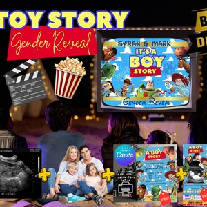 Annuncio video della rivelazione del sesso del bambino in Toy Story: ecografia personalizzata (download digitale)