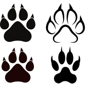 Tiger Paw Print SVG, PNG, JPG (Digital Download)