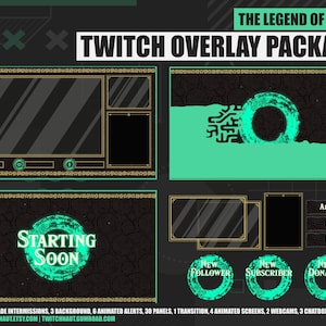 ゼルダの王国の涙 Twitch オーバーレイ パッケージ |ゼルダの伝説アニメーション Twitch ストリーム オーバーレイ |ブレス オブ ザ ワイルド Twitch オーバーレイ