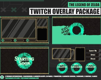 Zelda Tears of the Kingdom Twitch Overlay Package | The Legend ofZelda Animated Twitch Stream Overlay | Breath of the Wild Twitch Overlay