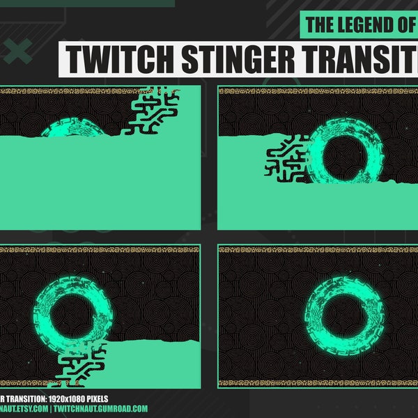 Legend of Zelda Animated Twitch Stinger Transition | Tears of the Kingdom Transition for Streaming | Breath of the Wild Stinger Transition