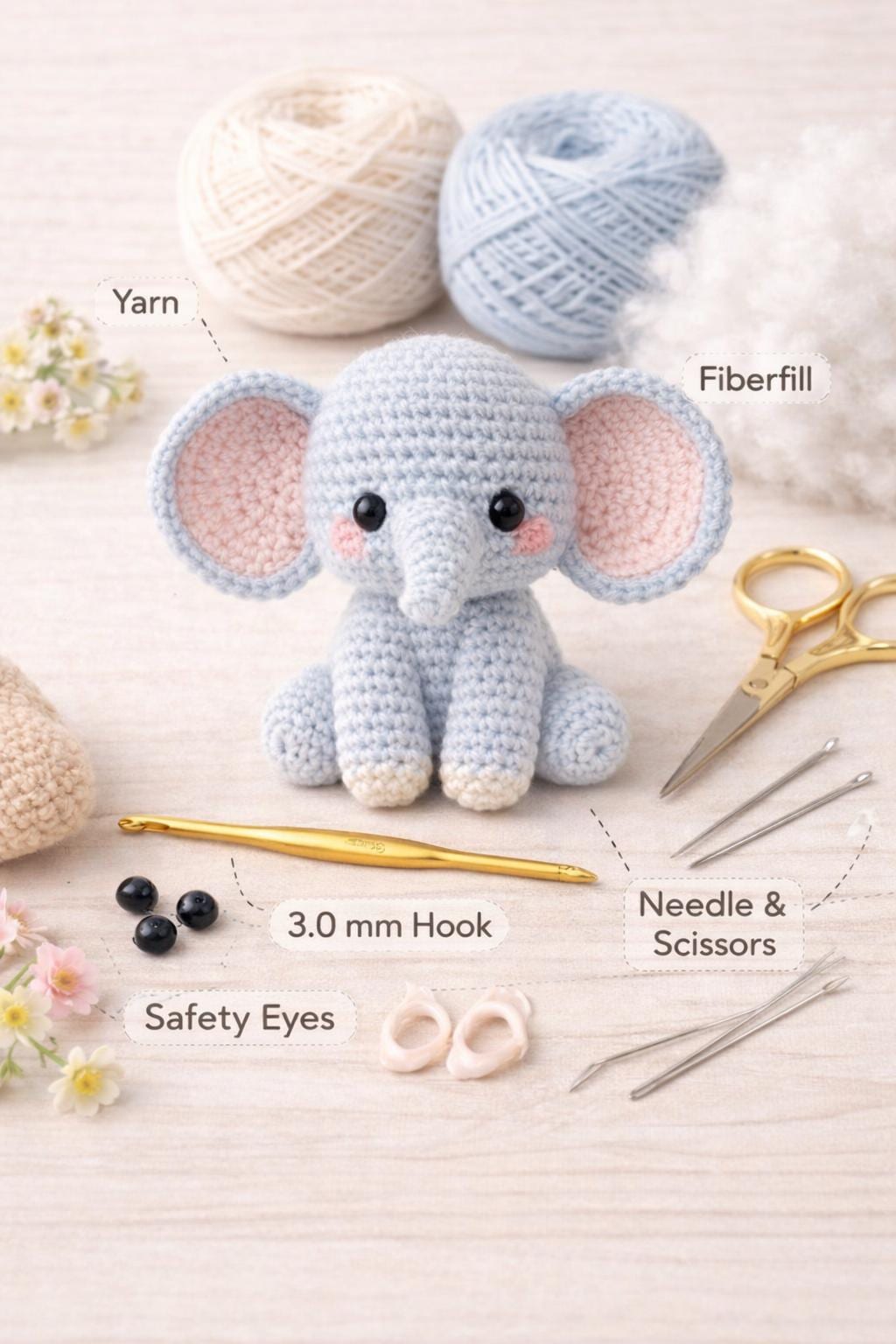 40 Elephant Crochet Patterns for Amigurumi, Plushies, Loveys, and Nursery Decor 5 Baby Elephant Crochet Pattern Amigurumi Elephant Keychain