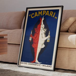 Campari Poster Vintage Print, 1920s Italian Liqueur Retro Drink Poster, Clown Print, Kitchen Print, Campari Bar Art (Digital Download) image 8