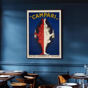 Campari Poster Vintage Print, 1920s Italian Liqueur Retro Drink Poster, Clown Print, Kitchen Print, Campari Bar Art (Digital Download) image 3