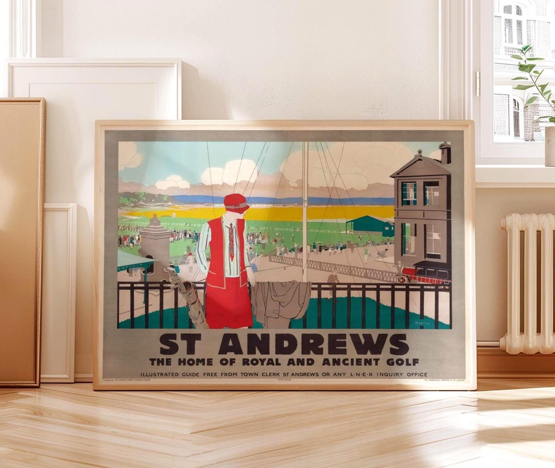 St Andrews Scotland Travel Poster for the LNER Railway, 1920s Vintage ...