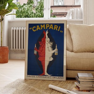 Campari Poster Vintage Print, 1920s Italian Liqueur Retro Drink Poster, Clown Print, Kitchen Print, Campari Bar Art (Digital Download) image 7