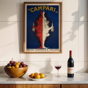 Campari Poster Vintage Print, 1920s Italian Liqueur Retro Drink Poster, Clown Print, Kitchen Print, Campari Bar Art (Digital Download) image 9