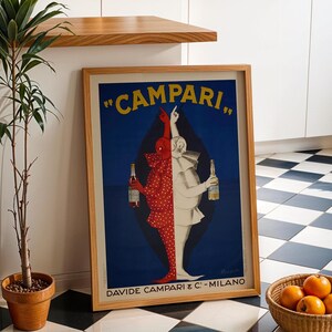 Campari Poster Vintage Print, 1920s Italian Liqueur Retro Drink Poster, Clown Print, Kitchen Print, Campari Bar Art (Digital Download) image 12