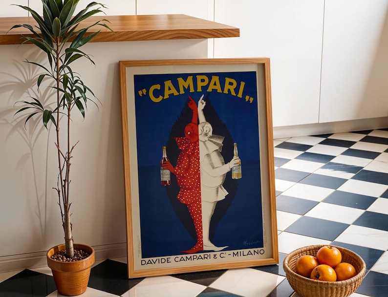 Campari Poster Vintage Print, 1920s Italian Liqueur Retro Drink Poster, Clown Print, Kitchen Print, Campari Bar Art (Digital Download) image 12