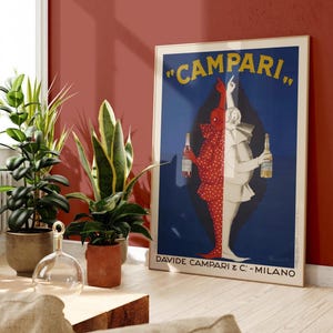 Campari Poster Vintage Print, 1920s Italian Liqueur Retro Drink Poster, Clown Print, Kitchen Print, Campari Bar Art (Digital Download) image 11