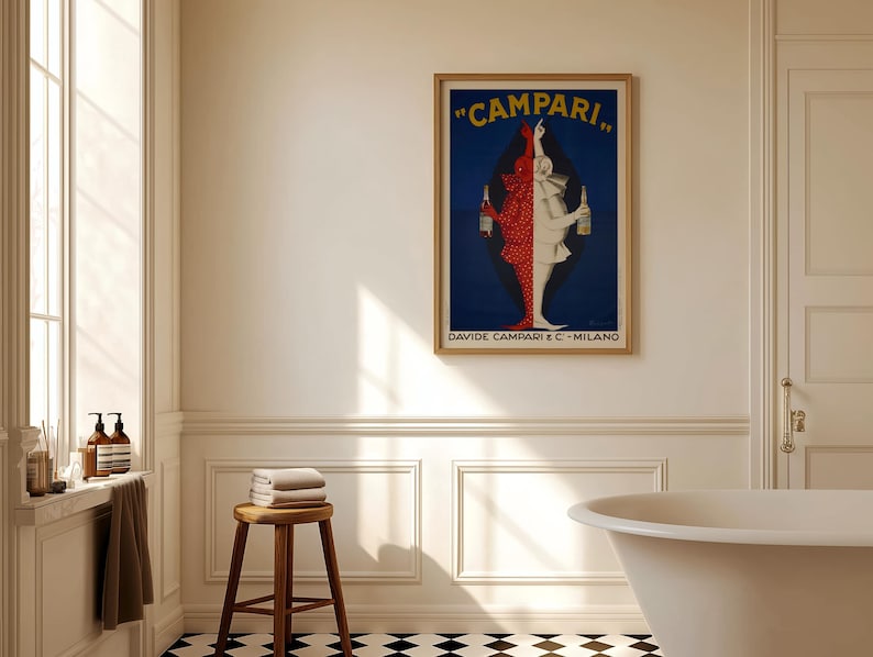 Campari Poster Vintage Print, 1920s Italian Liqueur Retro Drink Poster, Clown Print, Kitchen Print, Campari Bar Art (Digital Download) image 10