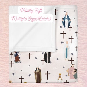 Catholic Kids Blanket, Religious Baby Gift, Catholic Nursery Decor