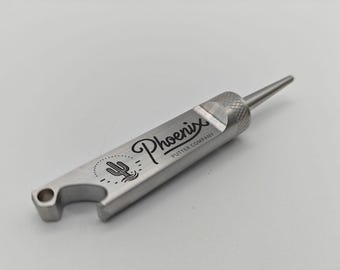 Custom Divot Tool Bottle Opener | Golf Gift for Groomsmen | Engraved Stainless Steel | Single Prong | Fast Shipping