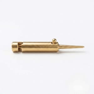Brass Retractable Divot Tool | Single Prong Green Repair | Golf Accessory Round