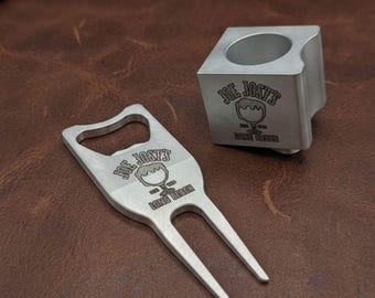 Personalized Golf Cart Cigar Holder – Divot Tool & Bottle Opener, American Made