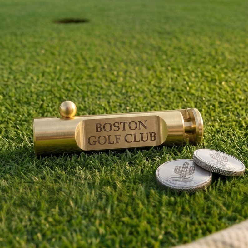 Custom Golf Retractable Divot Tool | Personalized Engraved Brass - Groomsmen Gift for Golfer image 2