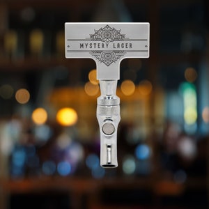 Custom-Milled Personalized Beer Tap Handle | T-HANDLE Style | CNC Milled Aluminum Bar Accessory | Unique Homebrew Gift