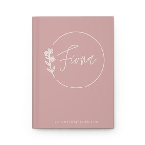 Nombre personalizado Cuaderno de tapa dura / Cartas a mi hija / Diario de mi querida hija / Regalo personalizado / Regalo para ella / Regalo para padres
