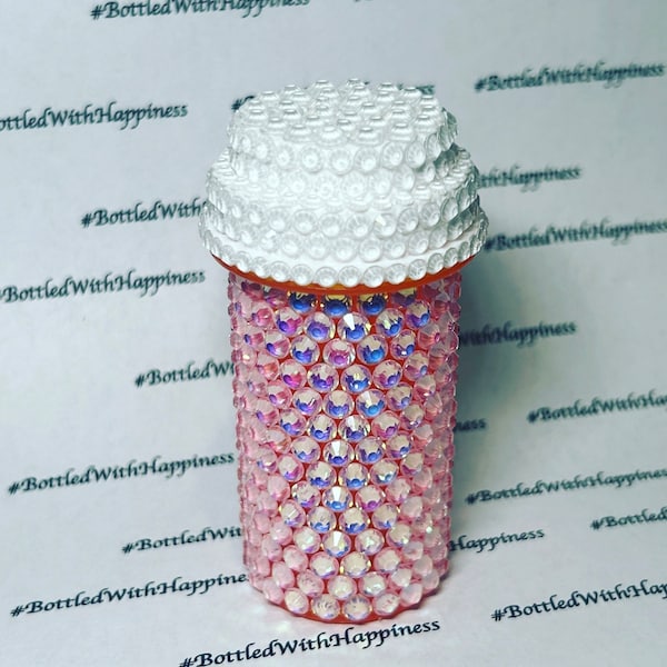 Bedazzled pill bottle