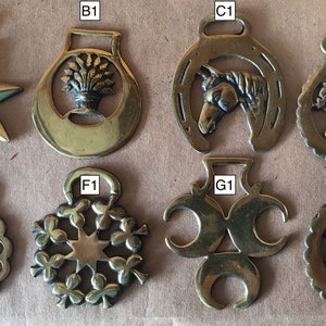 Antique and Vintage English Horse Brass Medallion Bridle Ornaments Martingale Horse Harness Ornament Parade Tack