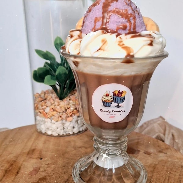 Eisbecher Dessertkerze | Ice Cream Sundae Dessertcandle