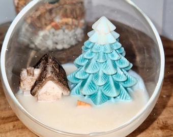 Winter candle gift Christmas candle Christmas decoration - gift idea Christmas secret Santa gift Christmas decoration, small attention