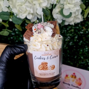Cookie dessert candle Cookies & Cream dessert candle Cookie candle - gift idea for birthday Foodcandle small attention