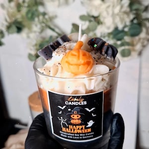 Halloween dessert candle Halloween decoration Halloween candle Pumpkin Spice candle gift Halloween autumn decoration Pumpkin candle Halloween decor