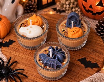 Mini Halloween Candle Gift Halloween Candle Halloween Decoration Autumn Decoration Autumn Candle Pumpkin Spice Candle Autumn Gifts Pumpkin Candle