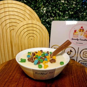 Muesli scented candle cereals muesli bowl candle Fuit Loop Candle Breakfast Candle Foodcandles handmade soy wax candles home decoration gift idea