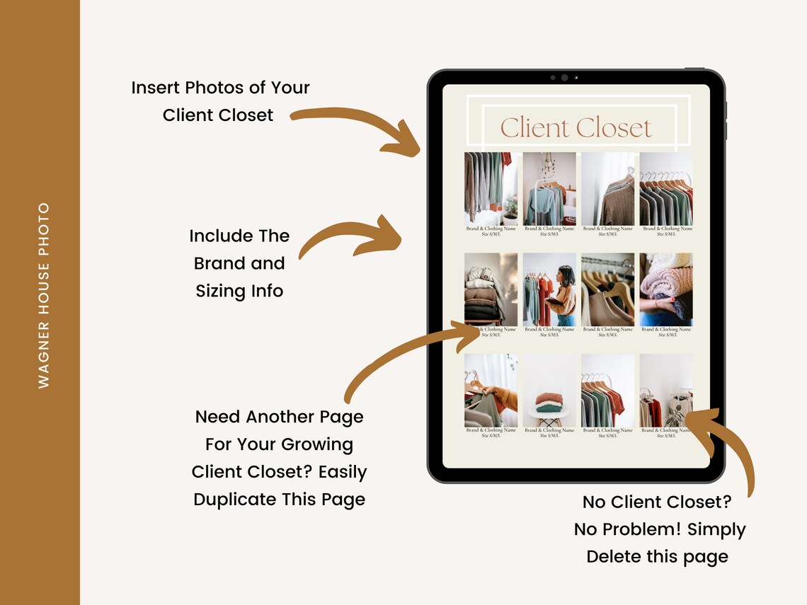 CANVA Client Style Guide Client Closet Template Wardrobe Guide Brand