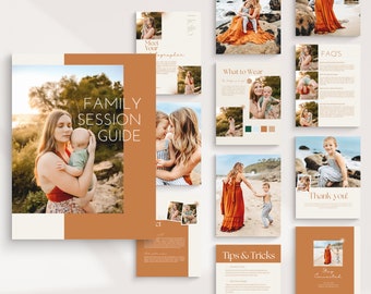 CANVA Photography Family Session Guide | Client Welcome Packet | Styling Guide Photography | Session Guide Template | FAQ Template | Welcome