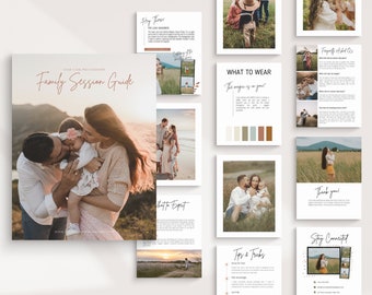 CANVA Photography Family Session Guide | Client Welcome Packet | Styling Guide Photography | Session Guide Template | FAQ Template | Welcome