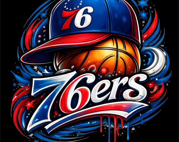 Philadelphia 76ers  PNG | Philly Hoops Street Style Design | Urban Basketball Graphic | USA Basketball Shirt |