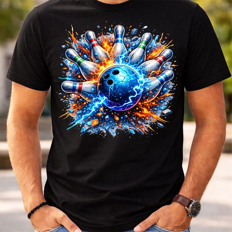 Bowling Strike PNG | Electric Bowling Ball Design | Bowling Pins ...