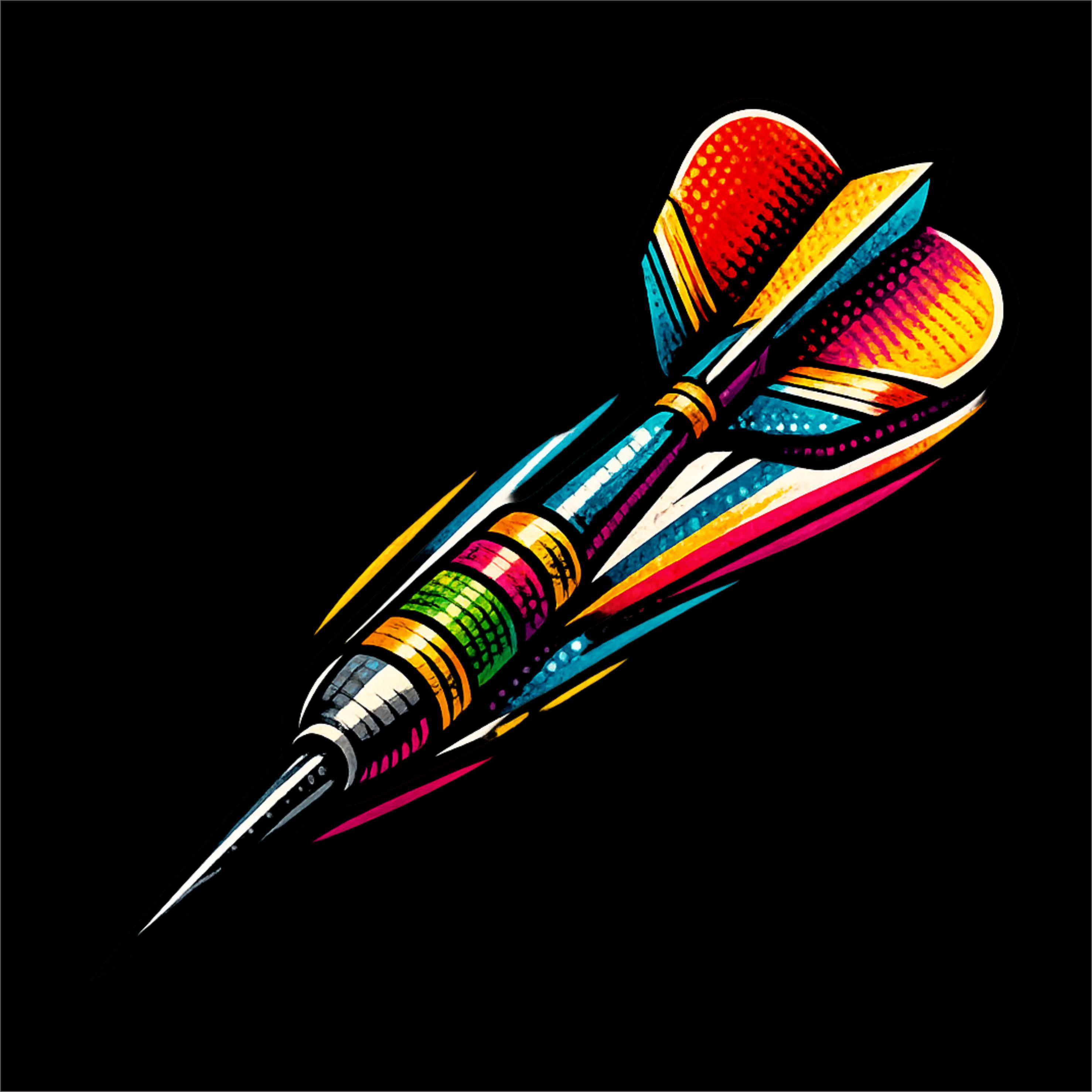 Darts PNG | Colorful Dart Illustration | Dart Player Shirt Design ...