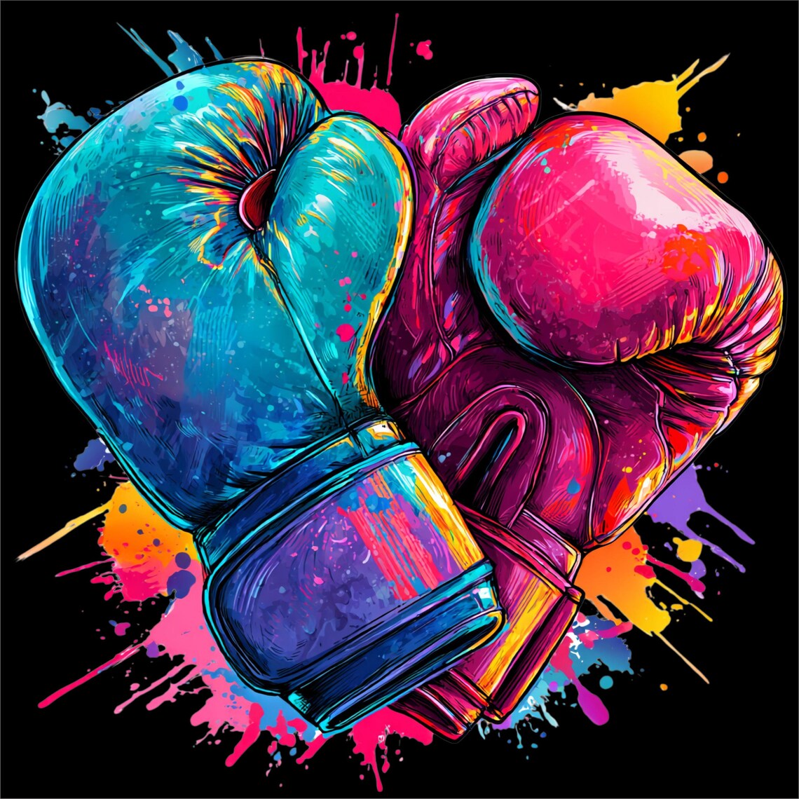 Boxing Gloves Heart PNG | Boxing Motivation Art | Fighter Spirit ...