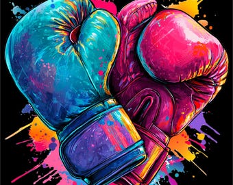 Boxing Gloves Heart PNG | Boxing Motivation Art | Fighter Spirit Illustration | Boxing Streetwear png | DTF DTG Print File