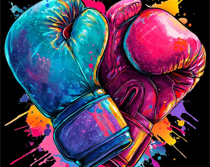 Boxing Gloves Heart PNG | Boxing Motivation Art | Fighter Spirit Illustration | Boxing Streetwear png | DTF DTG Print File