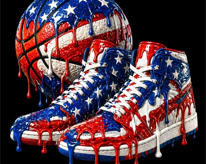 Basketball Sneaker PNG | Drip Basketball Design | Urban Sneaker Art | Streetwear Sports Graphic | DTF DTG Print File