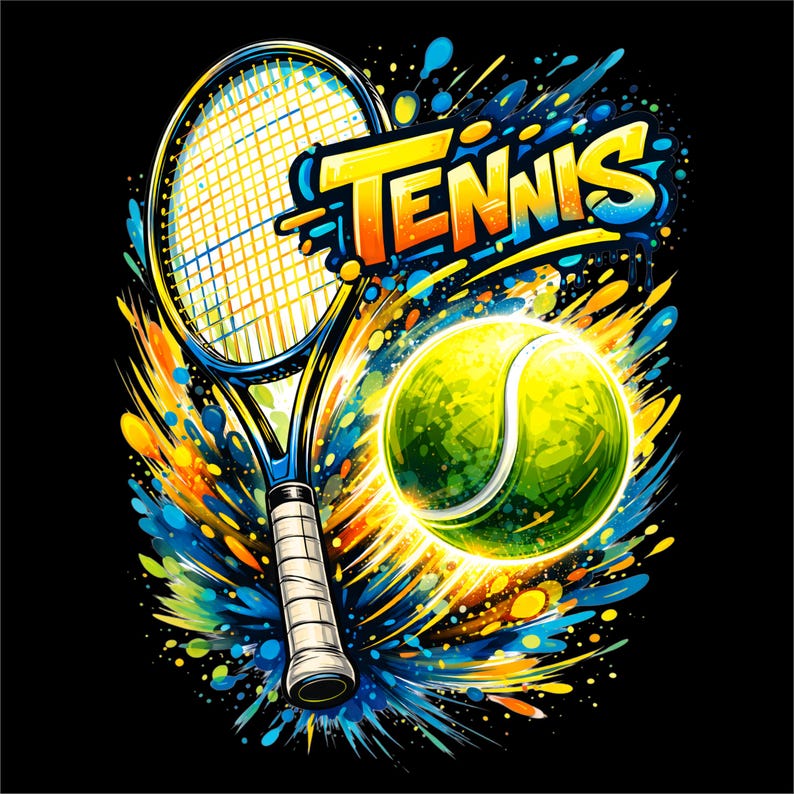 Lettering On Racket Word Tennis PNG Design | Tennis Shirt Graphic | Tennis Racket & Ball PNG ...