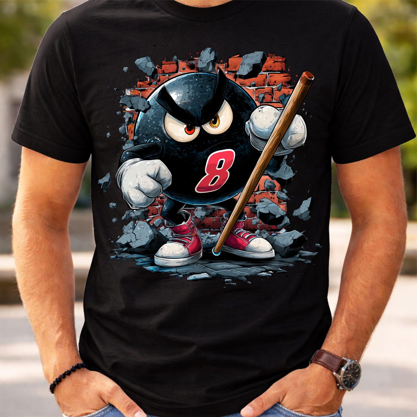 Angry 8 Ball PNG | Billiards Brick Breaker Design | Pool Cue | Eight ...