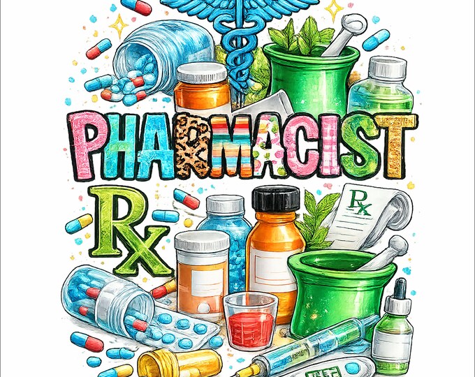 Pharmacist T-Shirt Design | Medical Graphic (PNG, Digital Download