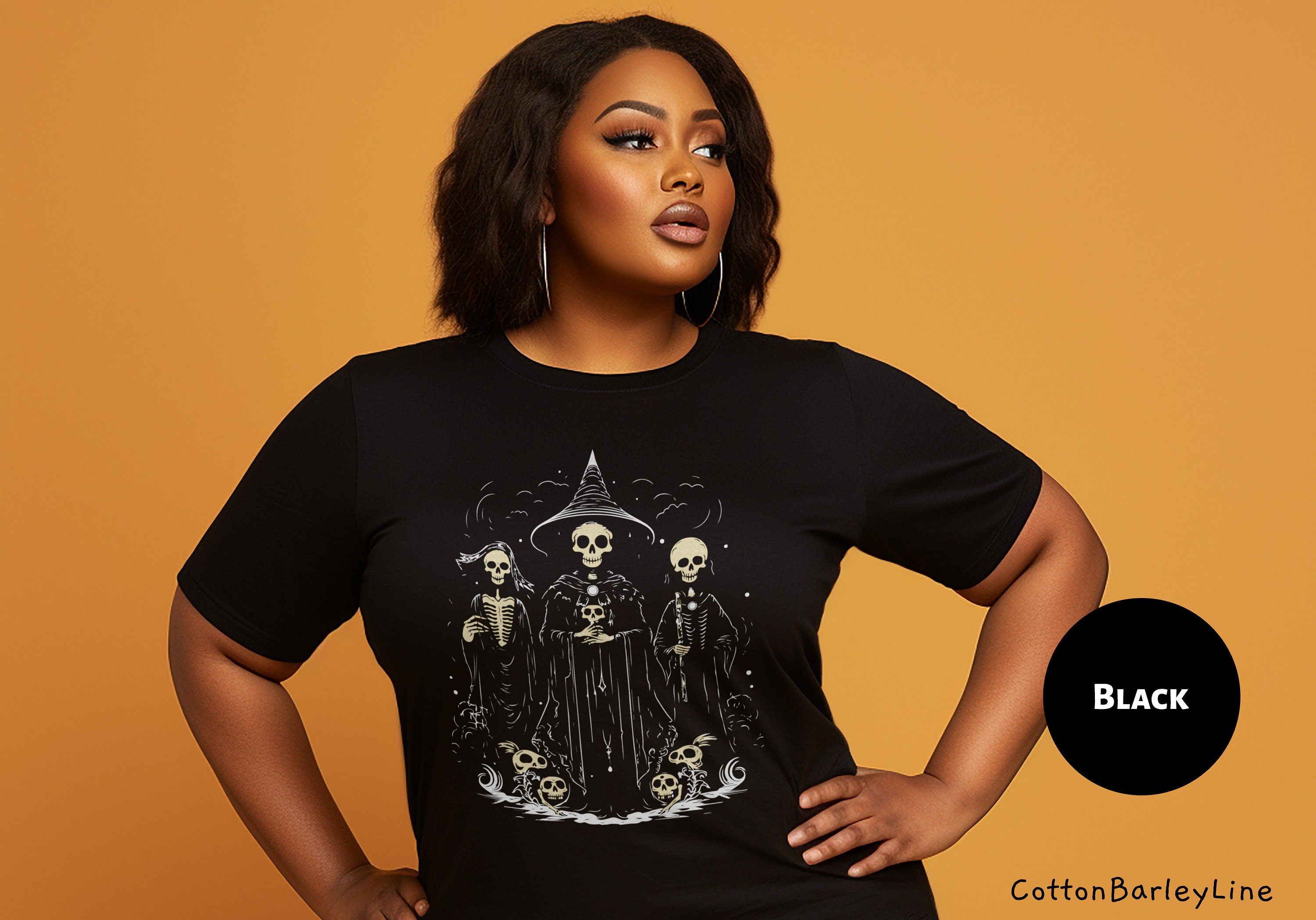 Demon Skeleton Print Hooded Shirt