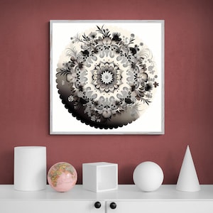 Mandala Art Printable,Zen Wall Art,Home Decor,Mandala Wall Decor, Download Custom Size Colourful Art Prints,Art Wall Print Decor
