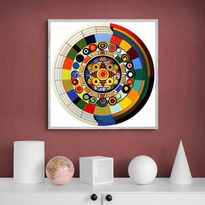 Mandala Art Printable,Zen Wall Art,Home Decor,Mandala Wall Decor, Download Custom Size Colourful Art Prints,Art Wall Print Decor