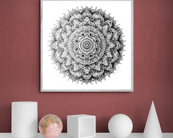 Arte de mandala imprimible: Decoración zen para el hogar (descarga digital)