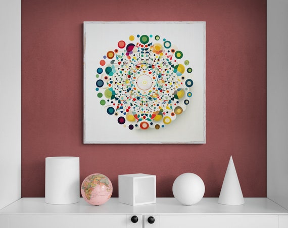 Colorful Mandala Art Print: Zen Home Decor (Digital Download)